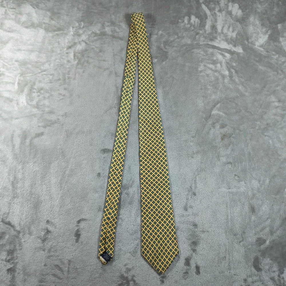 Vintage Brooks Brothers Makers Tie Mens 61x3.5 Silk Geometric Check Abstract USA